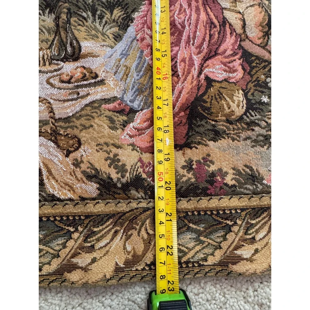 Vintage Intercontinental West Germany Woven Tapestry Garden Party Picnic 20x20